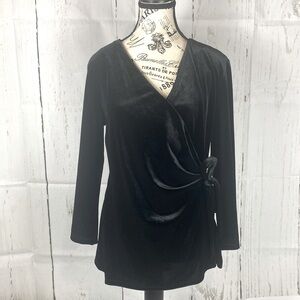 Anne Klein Black Velvet Top